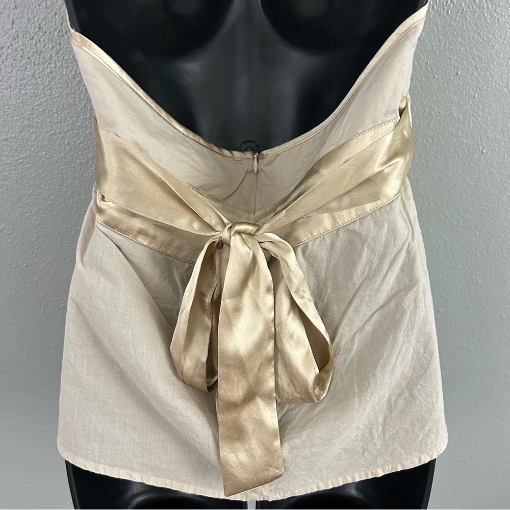 Rampage Cream Embroidered Halter Tank Top with Pink Accents - Picture 7 of 10